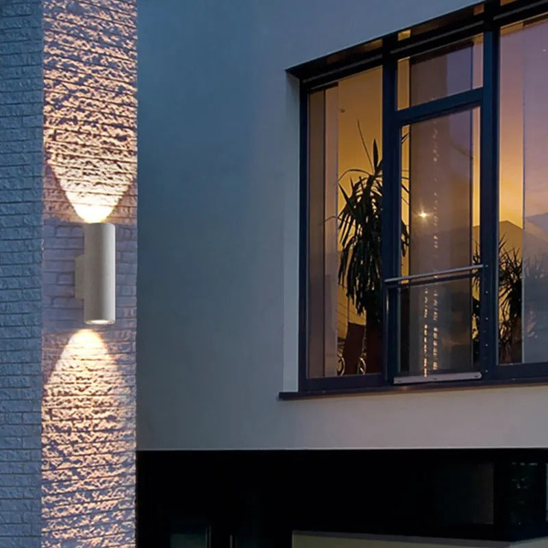 Ray Minimalist Cylindrical LED Outdoor Wall Lamp Cement Garden Corridor - Letslighting