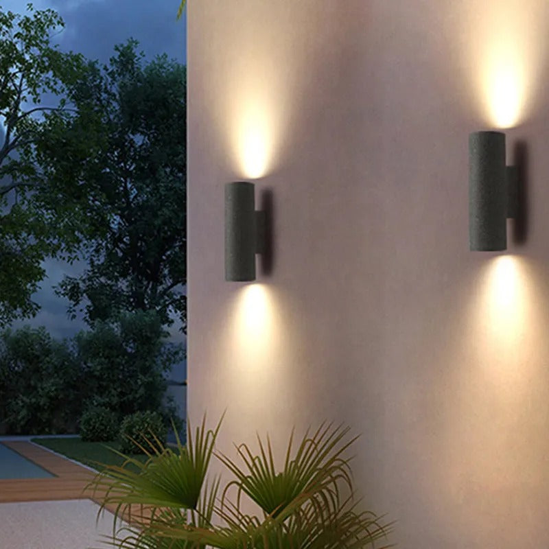 Ray Minimalist Cylindrical LED Outdoor Wall Lamp Cement Garden Corridor - Letslighting
