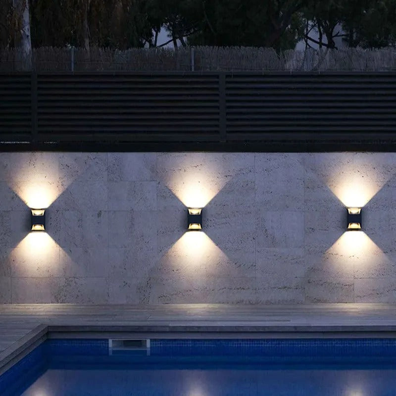 Ray Minimalist Up Down Metal Outdoor Wall Lamp - Lamp Outdoor