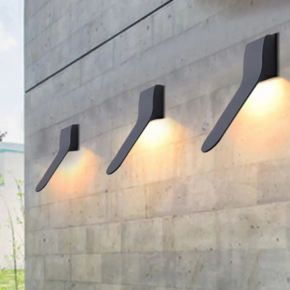 Ray Minimalist Tilt Linear Metal Outdoor Wall Lamp - Lamp Outdoor