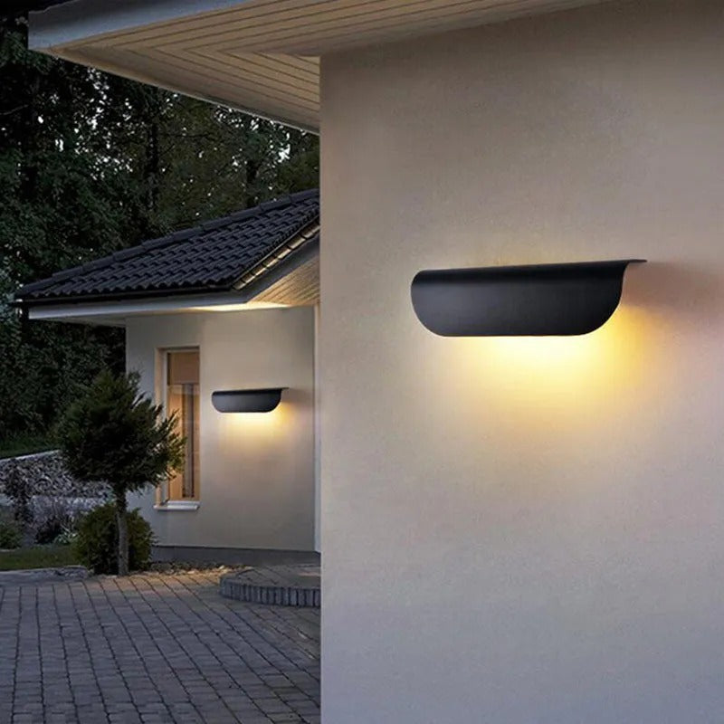 Ray Modern Curved Waterproof LED Outdoor Wall Lamp Metal Garden Corridor - Letslighting