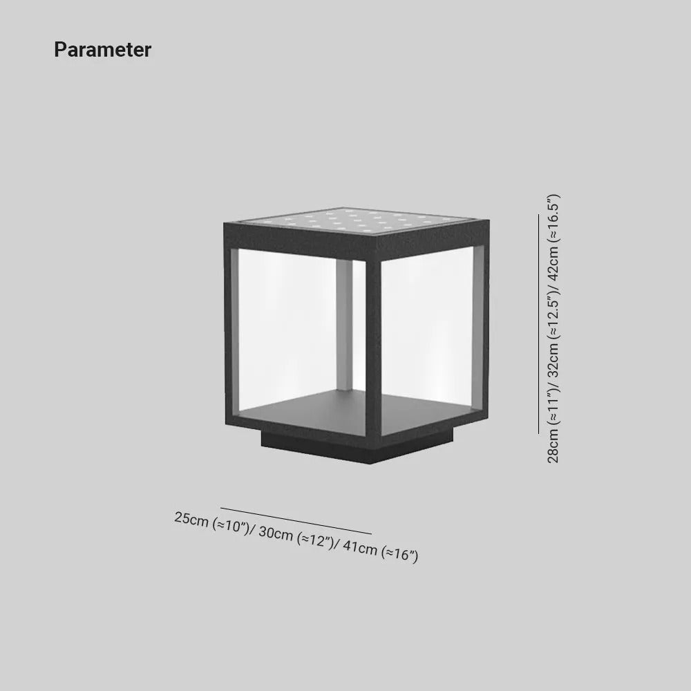 Ray Modern Rectangular Metal LED Outdoor Light Post - Lamp Outdoor