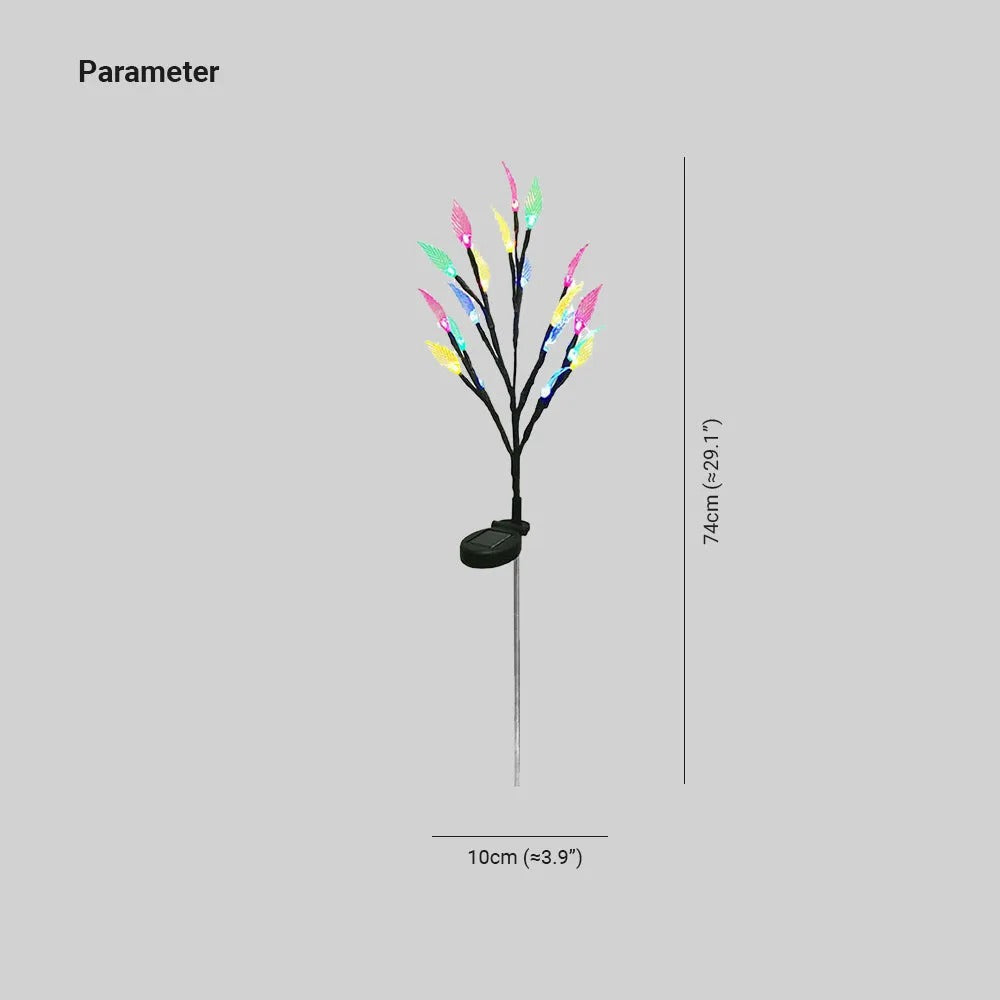 Ray Modern Acrylic Branch Solar Outdoor Bollard Light - Lamp Outdoor