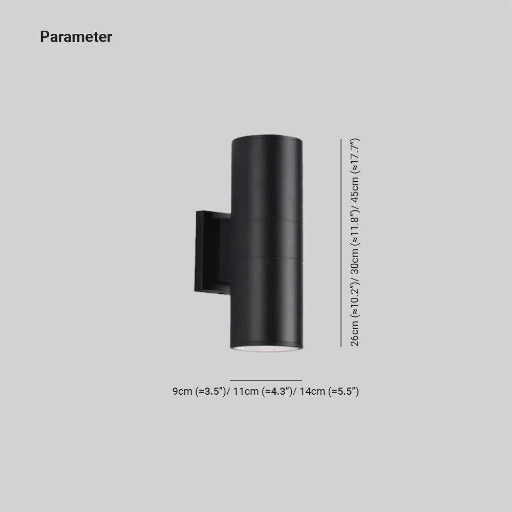 Ray Minimalist Double-headed LED Outdoor Wall Lamp Metal Glass Garden Corridor - Letslighting