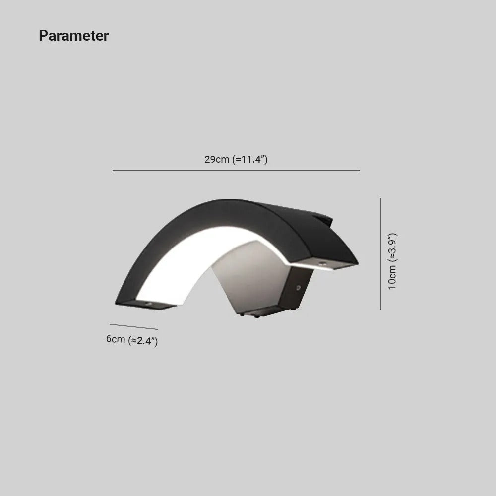 Ray Nordic Arc Metal LED Outdoor Wall Lamp - Letslighting
