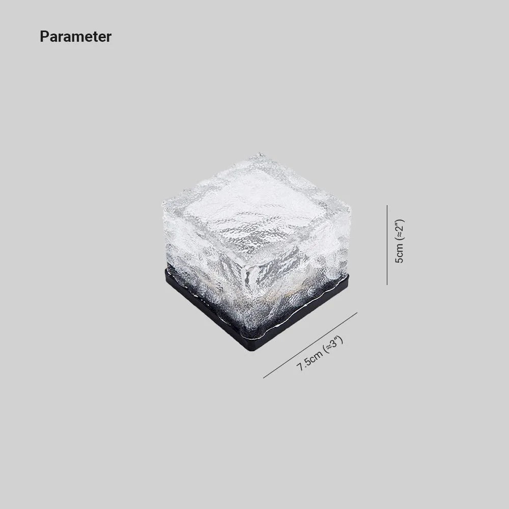 Ray Ice-cube Solar Outdoor Ground Light Glass - Lamp Outdoor