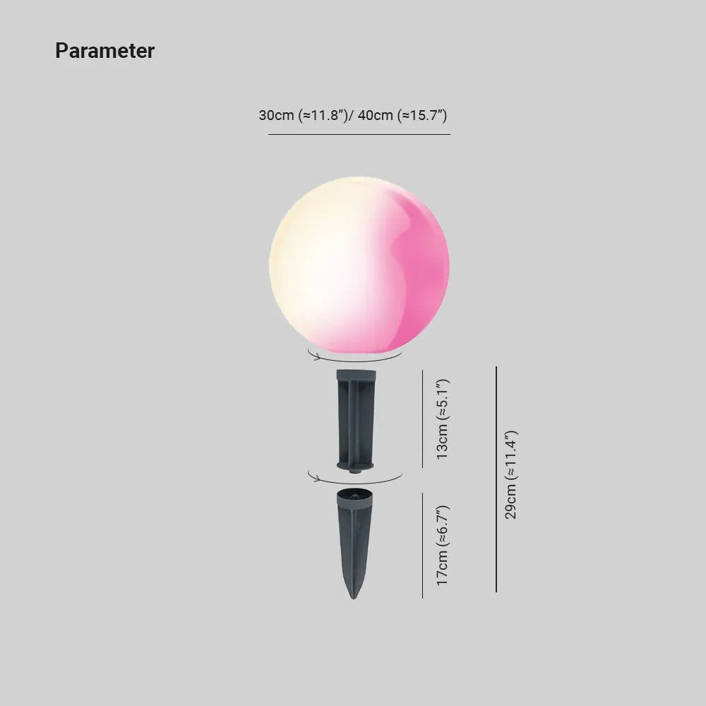 Aria Minimalist Globe LED Outdoor Light Resin - Letslighting