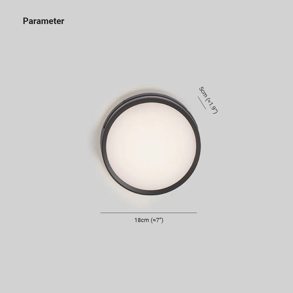 Ray Modern Round Metal Acrylic Outdoor Waterproof Wall Lamp - Lamp Outdoor