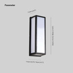 Ray Modern Rectangular Waterproof LED Outdoor Wall Lamp Metal Acrylic Garden Corridor Balcony - Lamp Outdoor