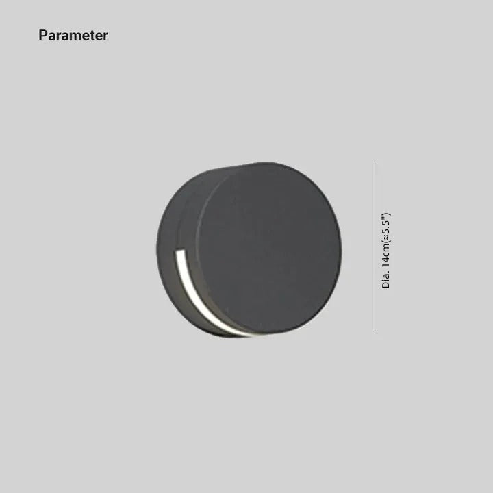 Ray Modern Minimalist Round Metal Glass Waterproof Outdoor Wall Lamp - Lamp Outdoor