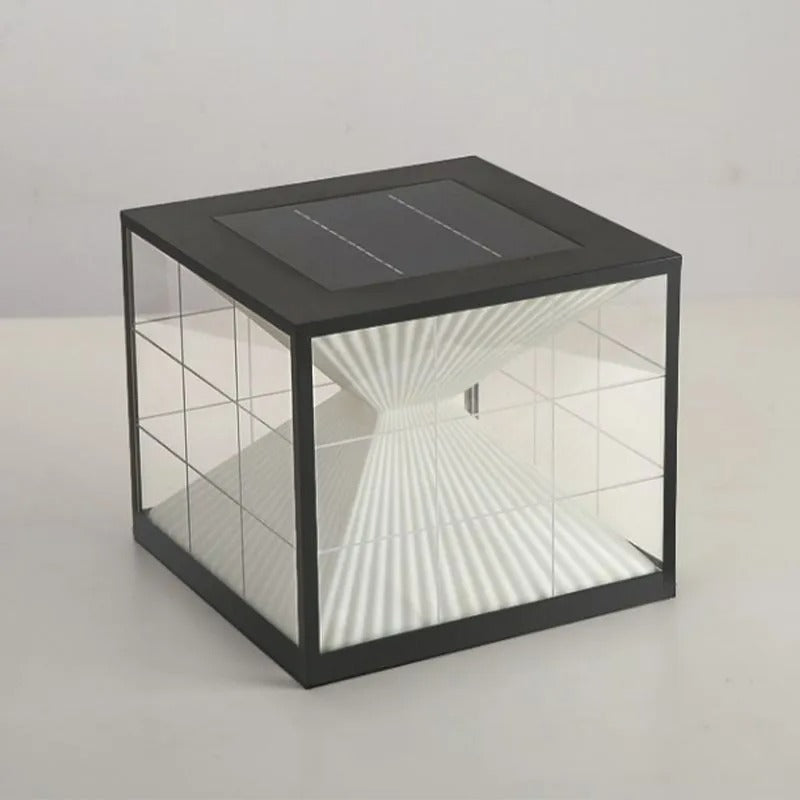 Ray Modern Pyramid Shape Metal Outdoor Floor Lamp - Lamp Outdoor