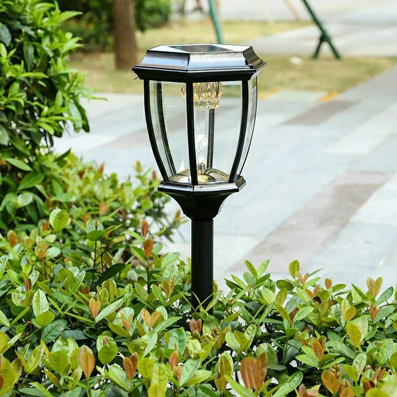 Ray Vintage Lantern Solar Outdoor Path Light Bronze - Lamp Outdoor