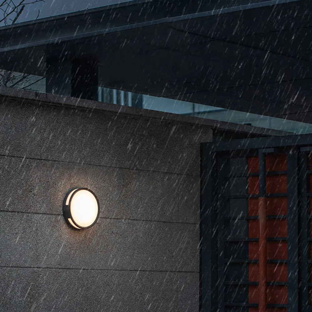 Ray Modern Round Metal Acrylic Outdoor Waterproof Wall Lamp - Lamp Outdoor