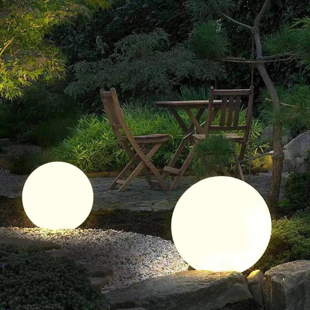 Aria Minimalist Globe LED Outdoor Light Resin - Letslighting