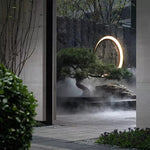Aria Modern Art Ring LED Outdoor Wall Lamp Metal Garden Corridor Balcony - Letslighting