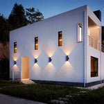 Ray Minimalist Double-headed LED Outdoor Wall Lamp Metal Glass Garden Corridor - Letslighting