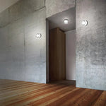 Valentina Modern Mini Drum Metal/Acrylic Outdoor Wall Lamp, Transparent - Letslighting