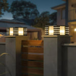 Ray Modern Square Metal Acrylic Glass Outdoor Solar Floor Lamps - Lamp Outdoor