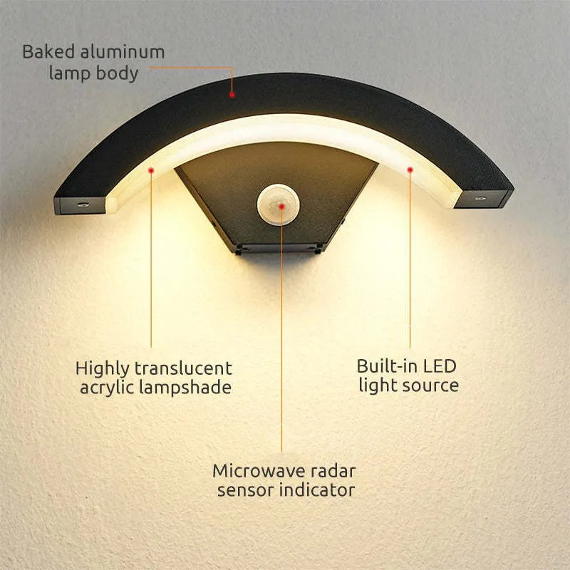 Ray Nordic Arc Metal LED Outdoor Wall Lamp - Letslighting