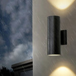 Ray Minimalist Double-headed LED Outdoor Wall Lamp Metal Glass Garden Corridor - Letslighting