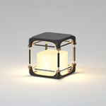 Ray Simple Cube Cuboid Outdoor Floor Lamp Hardwired Solar - Lamp Outdoor