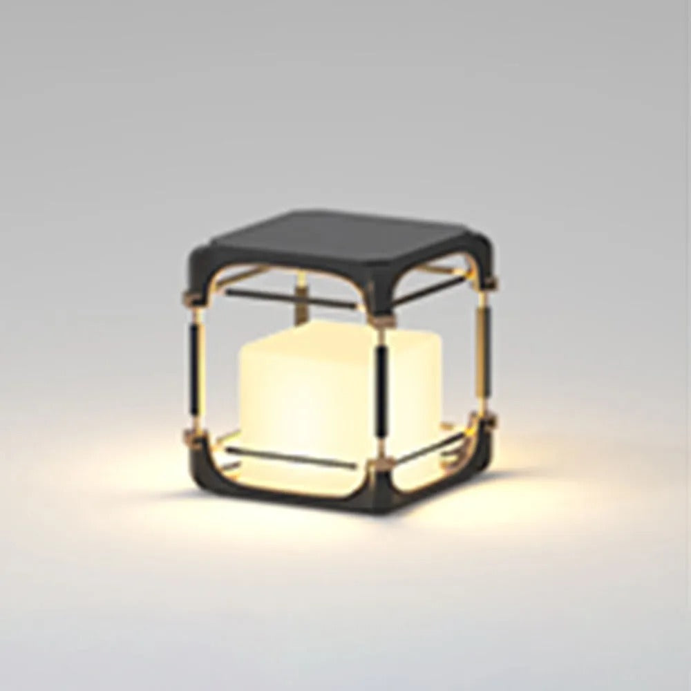 Ray Simple Cube Cuboid Outdoor Floor Lamp Hardwired Solar - Lamp Outdoor
