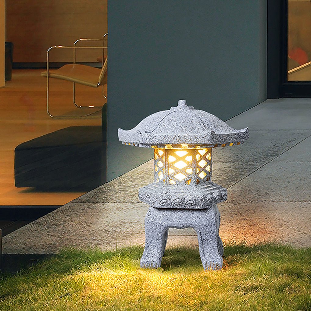 Rustic Imitation Stone Tower Outdoor Landscape Lighting