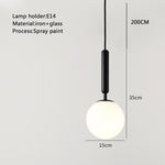 Glass Ball Shaped LED Electroplated Modern Pendant Lights Island Light - Lamp Outdoor