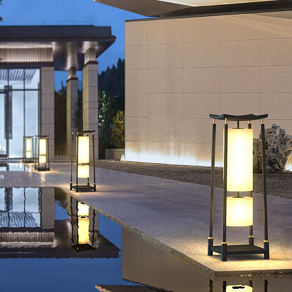 Unique Solar - Powered LED Outdoor Lights Asian - Inspired Design