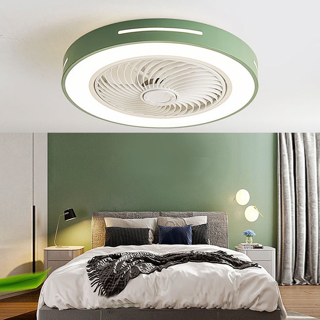 Inverter Bladed Ceiling Fans Light Intelligent Ceiling Fan Lamp with Remote Control Wind-guiding - Lamp Outdoor