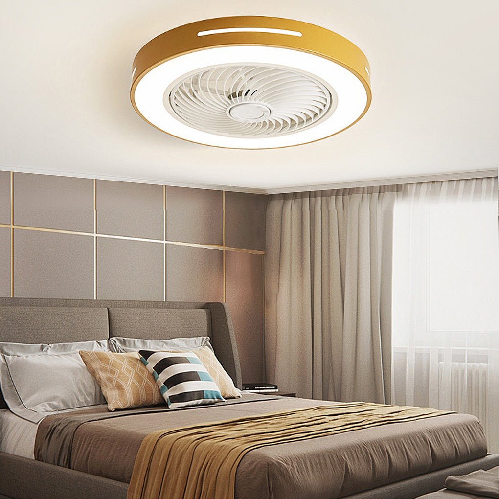 Inverter Bladed Ceiling Fans Light Intelligent Ceiling Fan Lamp with Remote Control Wind-guiding - Lamp Outdoor