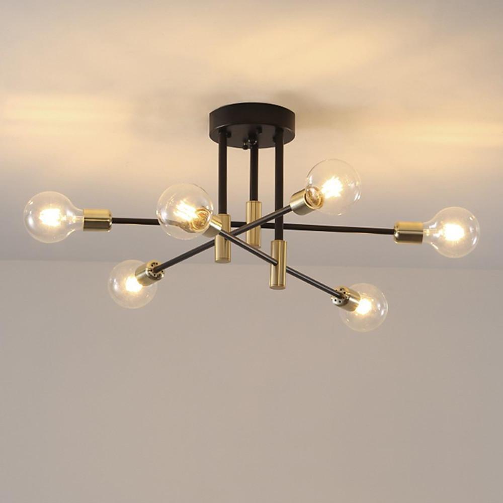 6-light LED Sputnik Design Nordic Semi-Flush Mount Lighting Chandelier - Lamp Outdoor