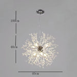 Innovative Modern Globe Design dandelion Chandelier Crystal Metal Ceiling Light - Lamp Outdoor
