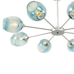 Classic Sputnik Chandelier Metal See Glass Chandeliers with 8 LED Lights - Lamp Outdoor