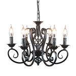 Iron Black Farmhouse Chandelier Candelabra Chandelier Living Room Light Fixtures - Lamp Outdoor