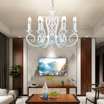 Iron Black Farmhouse Chandelier Candelabra Chandelier Living Room Light Fixtures - Lamp Outdoor