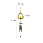 Iron Heart with Wind Chimes Pendant LED Waterproof Hanging Solar Lights