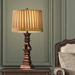 Stripe Drum Shade Antique Rustic Style Tower Table Lamp - Lamp Outdoor