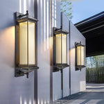 Vintage Striped Glass Waterproof LED Retro Solar Outdoor Wall Lights