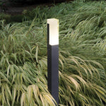 Sleek Cuboid Black Aluminum LED Bollard Lights Waterproof and Minimalist Design