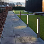 Modern Black Square Tall Aluminum LED Landscape Lighting Pathway Lights