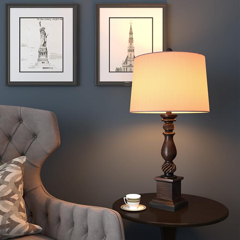 24 inch Rustic Bronze Resin Traditional Table Lamp - Lamp Outdoor