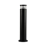 Round LED Outdoor Post Light Waterproof Black Aluminum Modern Yard Lamp