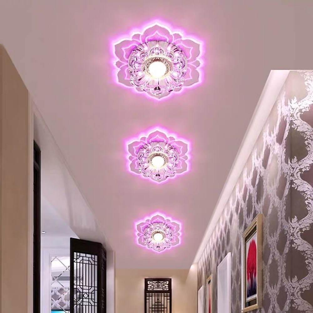 Floral Ornate LED Flush Mount Ceiling Light for Baby Kids - Lamp Outdoor