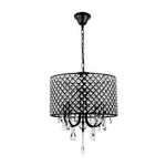 Electroplated Metal Crystal LED Country Chandeliers Kitchen Pendant Light - Lamp Outdoor
