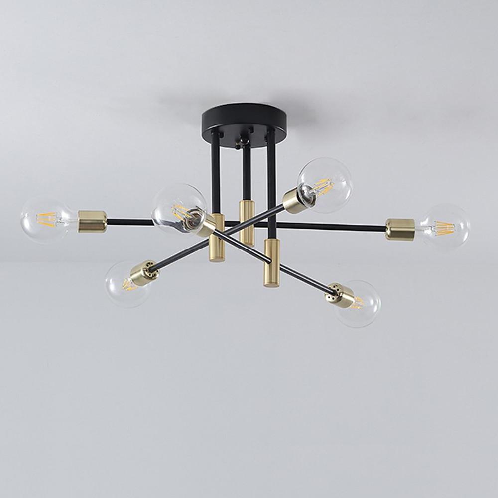 6-light LED Sputnik Design Nordic Semi-Flush Mount Lighting Chandelier - Lamp Outdoor