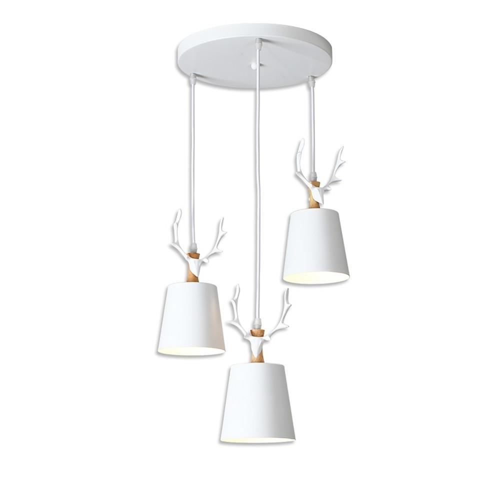 3-light Antler Design LED Classic Chandelier Pendant Light Hanging Lamp - Lamp Outdoor