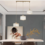 Vintage Lantern Square Pendant Light Metal Crystal Contemporary Ceiling Light - Lamp Outdoor