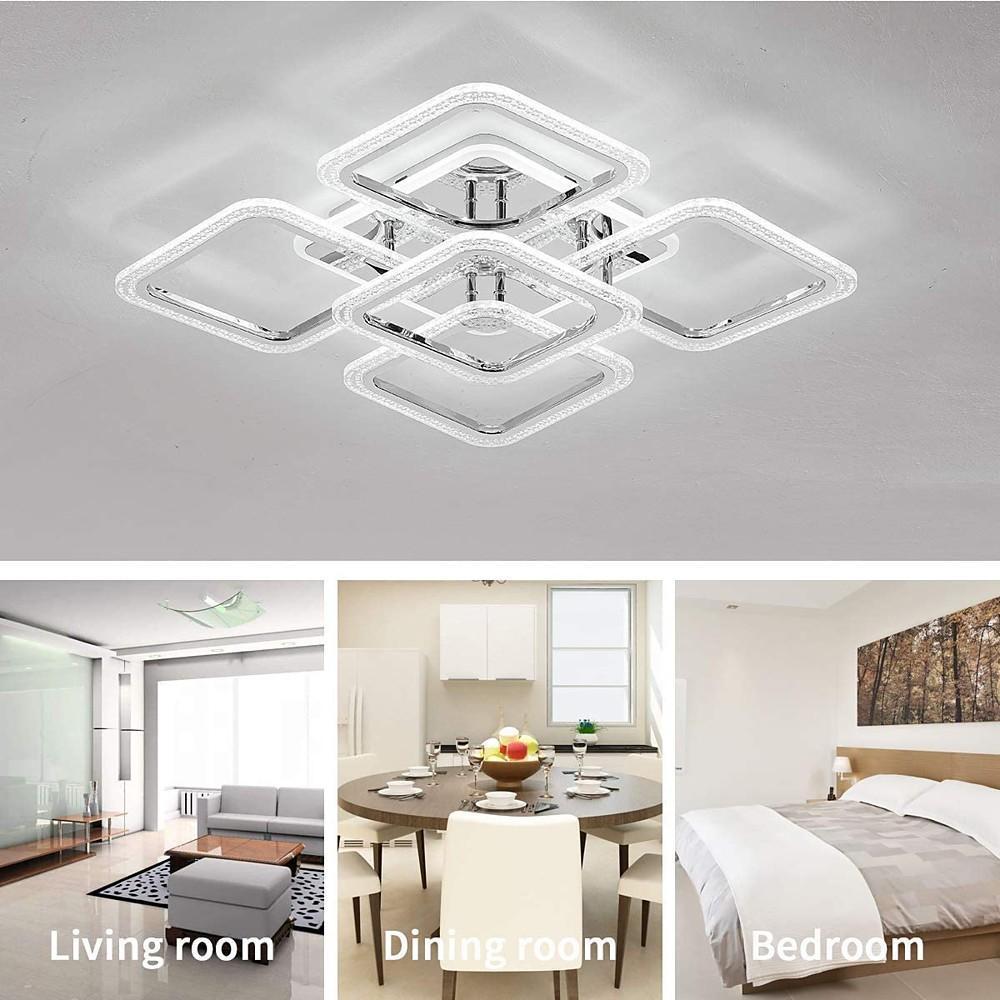 5 Square LED Modern Ceiling Lights Fixture Flush Mount Lighting Ceiling Lamp - Lamp Outdoor