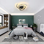 30 Inch Swirls Circle Abstract LED Flush Mount Ceiling Light - Lamp Outdoor
